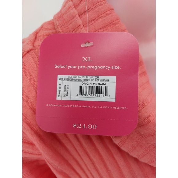 Maternity Long Sleeve Cowl Neck Cozy Rib T-Shirt - Ingrid & Isabel - Size XL - Picture 3 of 3